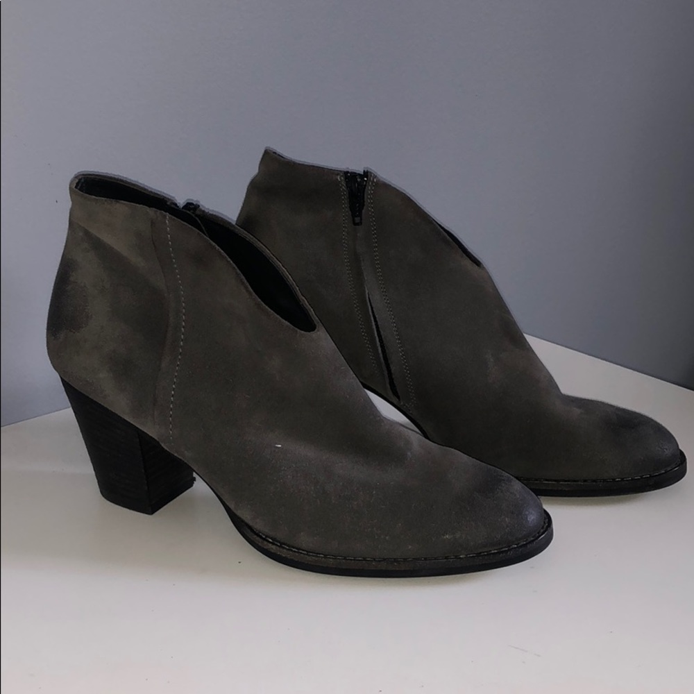 paul green delgado ankle boots grey suede 9